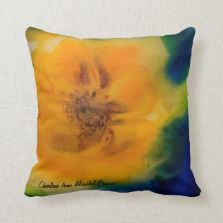 Coussin : Tournesols jaunes sur un backgroun bleu