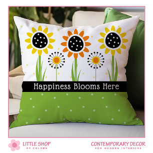 Coussin Tournesols orange jaune personnalisables