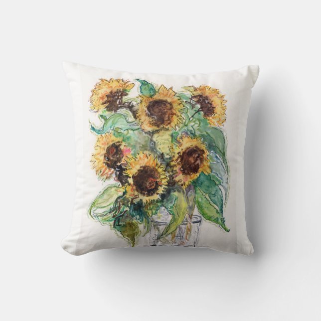 Coussin Tournesols pour la paix (Recto)
