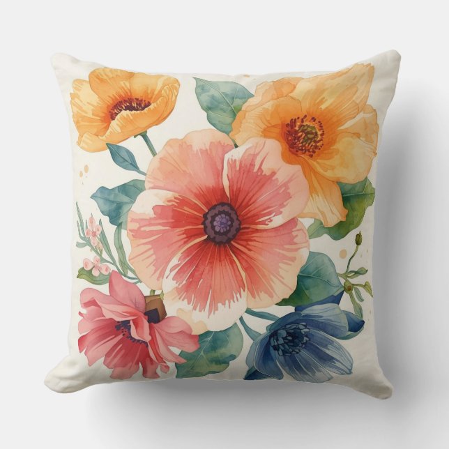 Coussin Tournesols vintage ensoleillés (Recto)