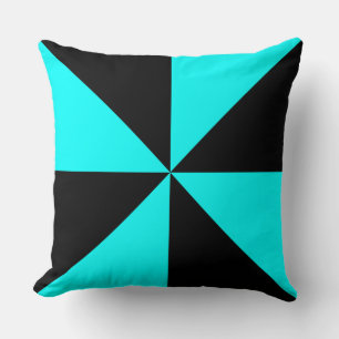 Coussin Tourniquet bleu aqua et noir