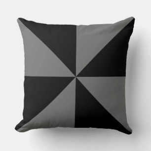 Coussin Tourniquet gris et noir