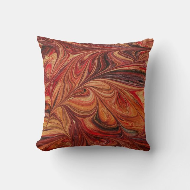 Coussin Tournoyants aux teintes d'orange (Recto)