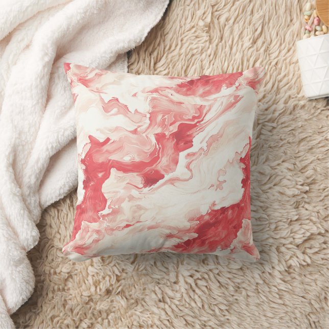 Coussin Tours de menthe poivrée rouge de Noël (Couverture)