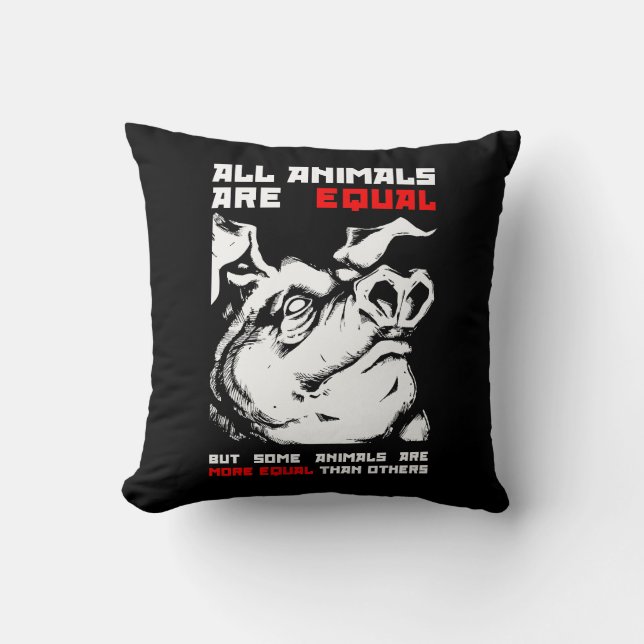 Coussin Tous les animaux sont égaux 1 (Recto)