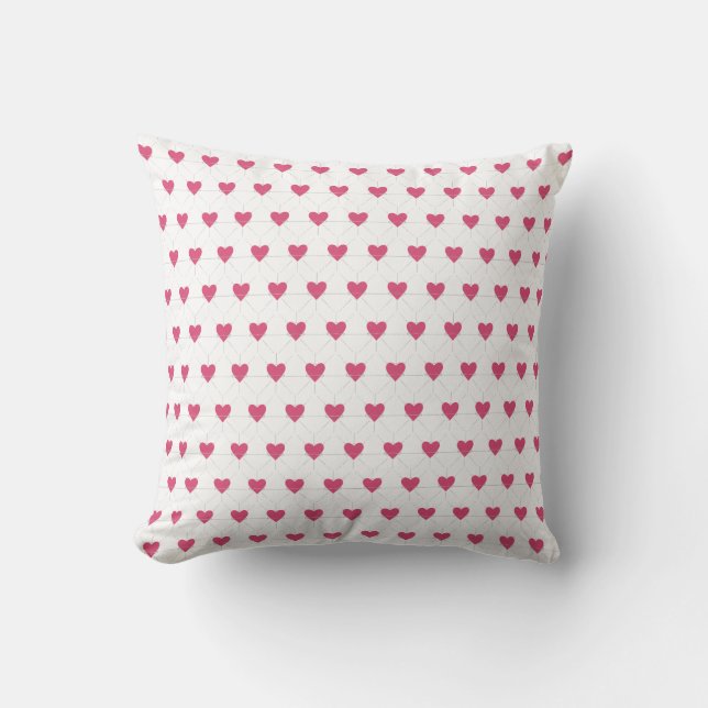 Coussin Tous les cœurs aiment l'art rouge (Recto)