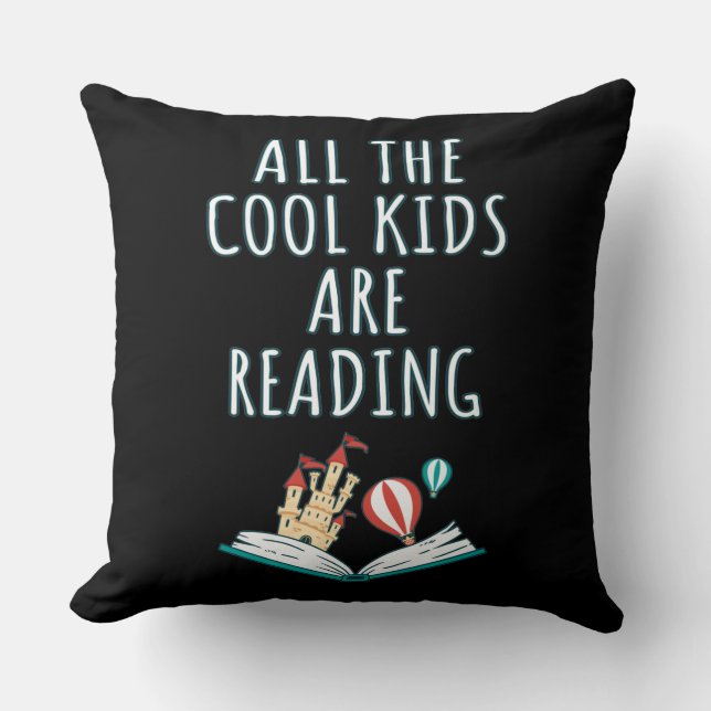 Coussin Tous Les Enfants Cool Lisent L'Oreiller À Jets (Recto)