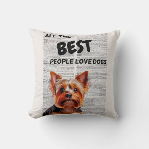 Coussin Tous les meilleurs adorent les chiens