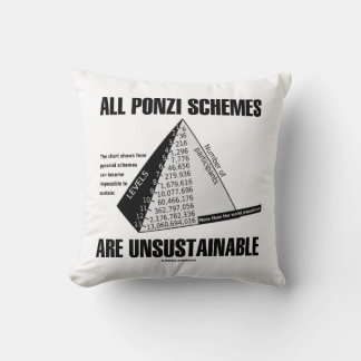Coussin Tous les systèmes de Ponzi sont intenables (Humour