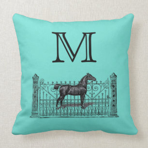 Coussin Tout arrière - plan de couleur - cavalier de