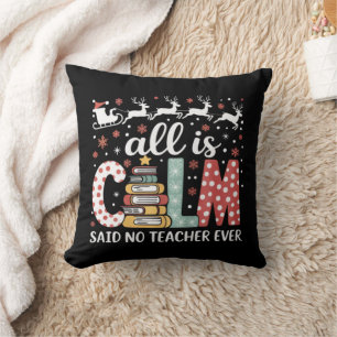 Coussin Tout Calme Dit Pas De Professeur Noël Crayon Arbre