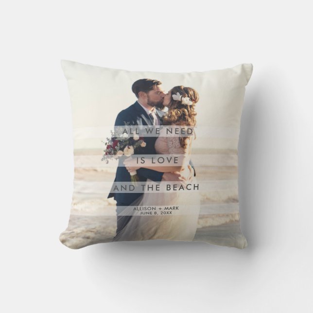 Coussin Tout ce dont nous avons besoin, c'est d'amour et d (Recto)