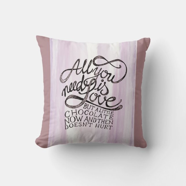 Coussin Tout ce dont vous avez besoin, c'est d'amour.. Cou (Recto)