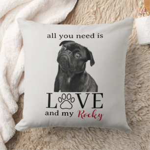 Coussin Tout ce dont vous avez besoin est l'amour et mon c