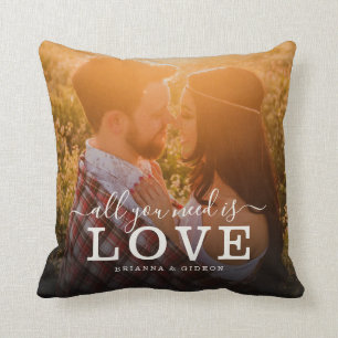 Coussin Tout ce dont vous avez besoin est Love Couple Phot