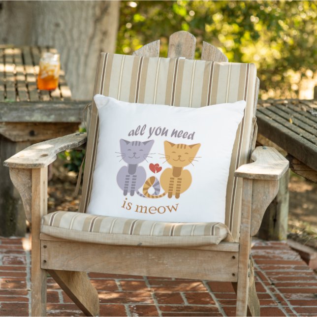 Coussin Tout ce dont vous avez besoin est moi chats de la  (Chaise)