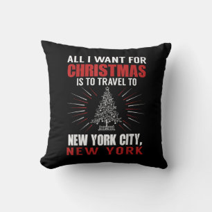 Coussin Tout Ce Que Je Veux Pour Voyage De Noël À New York