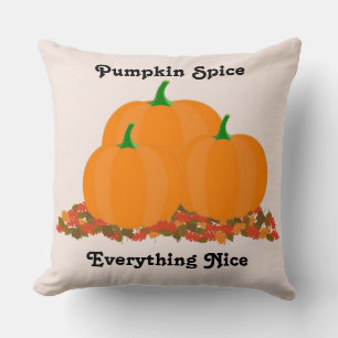 Coussin Tout ce qui est épice de citrouille décoratif d'au