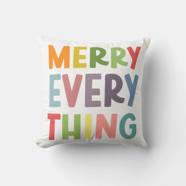 Coussin Tout compris pour des FÊTES COZYMULTICOLORE (Recto)