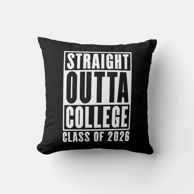Coussin Tout droit sorti de l'université promotion 2026 (Recto)
