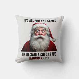 Coussin Tout est amusant et jeux, Noël au Père Noël