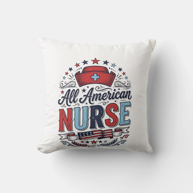 Coussin Tout infirmière américaine conception de maillot p (Recto)