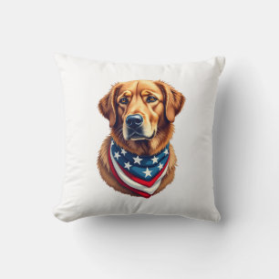 Coussin Tout Maillot Rétro Golden Retriever Américain