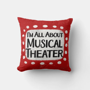 Coussin Tout sur le théâtre musical Jeter l'oreiller