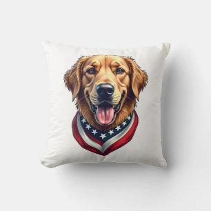 Coussin Tout Tee-shirt vintage Retriever doré américain 4