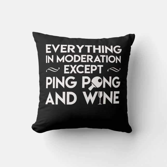 Coussin Tout vin de ping-pong de modération (Recto)