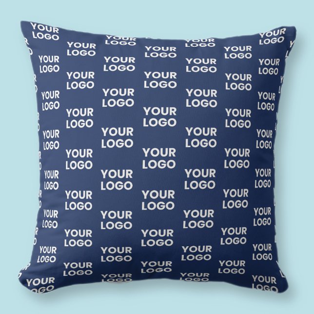 Coussin Toute image ou logo d'entreprise Bleu marine foncé (Créateur téléchargé)
