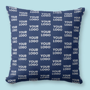 Coussin Toute image ou logo d'entreprise modifiable bleu m