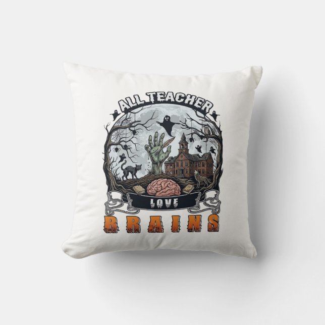 Coussin Toute l'amour des enseignants pour les cerveaux Ha (Recto)