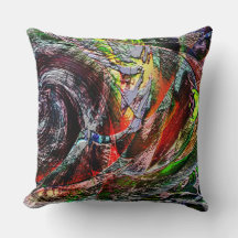 Trace de ruines numériques sur dégradé rouge à jau