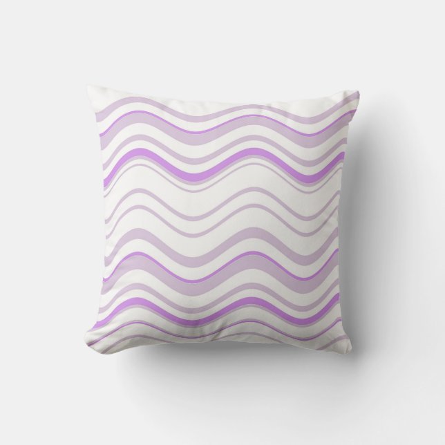 Coussin Traces de ligne Wavey Abstraites 6 (Recto)