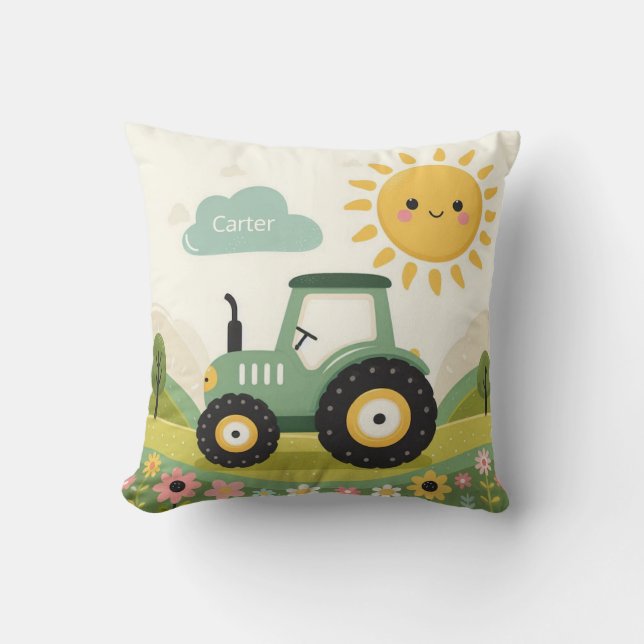 Coussin Tracteur/exploitation agricole personnalisé (Recto)