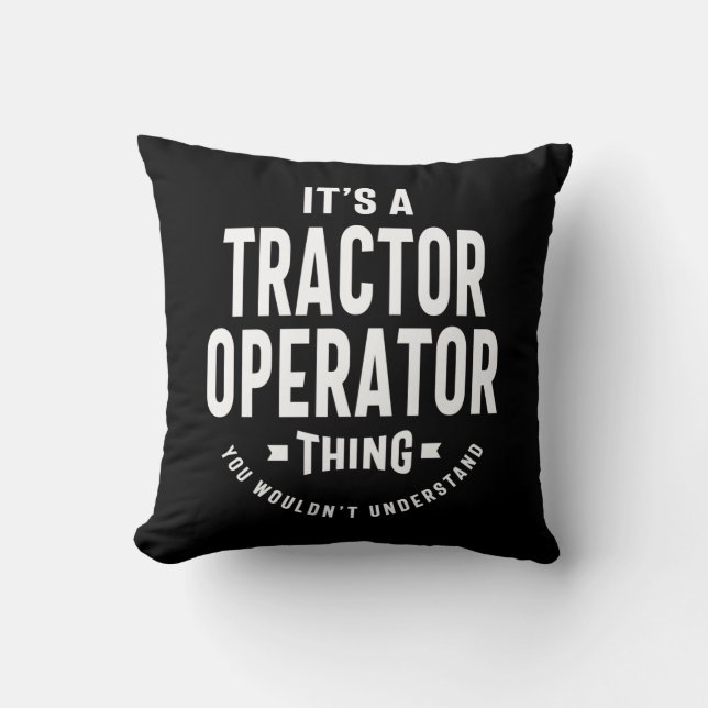 Coussin Tracteur Opérateur Titre du poste Cadeau (Recto)