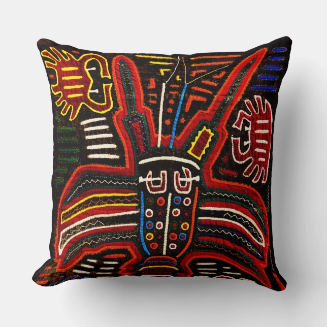 Coussin traditionnel d'art de Mola (Recto)