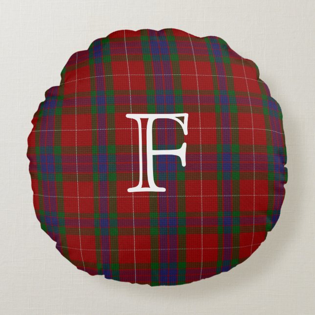 Coussin traditionnel de monogramme plat de tarte d (Devant)
