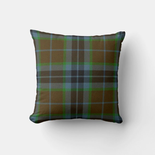 Coussin traditionnel de plaid de tartan de Thomson (Recto)