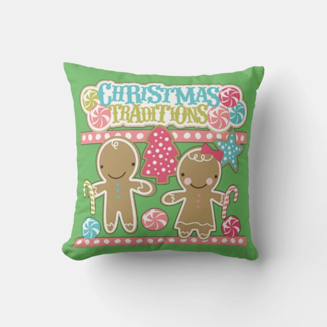 Coussin Traditions de Noël (Recto)