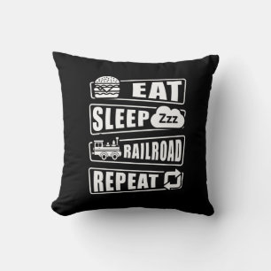 Coussin Train à vapeur à répétition du train de nuit à man