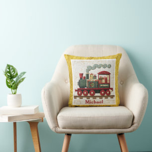 Coussin Train de Noël personnalisé I Cadeaux pour enfants