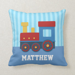 Coussin Train mignon et coloré pour la chambre à coucher