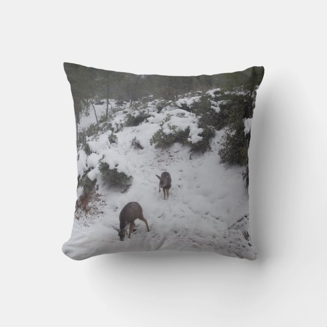 Coussin Traînée de cerfs communs (Recto)