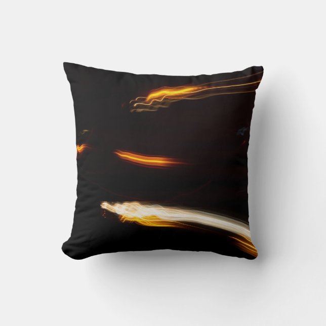 Coussin Traînées de lumière de mouvement abstrait Longue e (Recto)