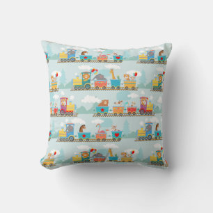 Coussin Trains à vapeur & Animaux Bébé mignon