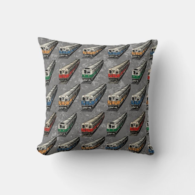 Coussin Trains De Métro Pillow (Recto)