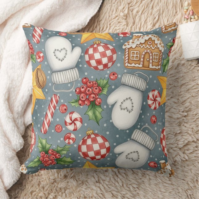 Coussin Traitements de fêtes fantaisistes & Mitaines d'hiv (Couverture)