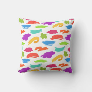 Coussin Traits de peinture de dessin animé colorés